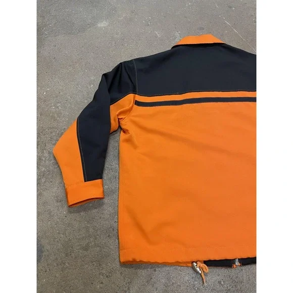 Vintage Arnold Palmer Sports 95 Jacket Mens 48 Orange Black Golf Windbreaker 90s